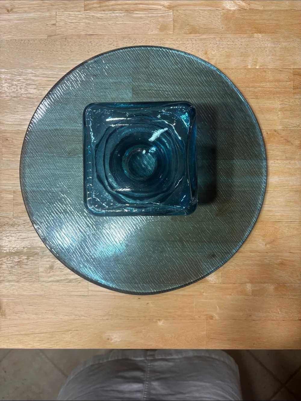 Indigo/Ocean Blue vintage cake pedestal stand